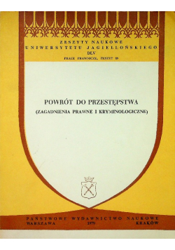 Powrót Do Przestępstwa