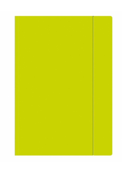 Teczka z gumką A4+ Fluo limonkowa (10szt)