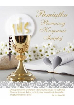 Pamiątka Pierwszej Komunii Św. (kielich, biblia)