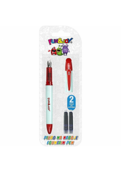 Pióro wieczne czerwone + 2 naboje niebieskie