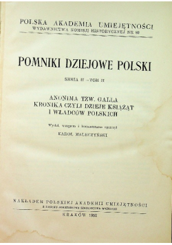 Pomniki dziejowe Polski seria II tom II