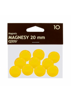 Magnes 20mm żółty 10szt GRAND