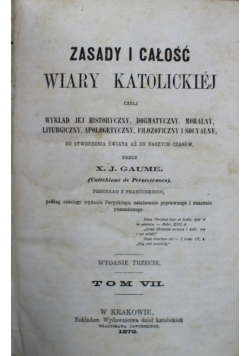 Zasady i całość wiary katolickiej 1870 r.