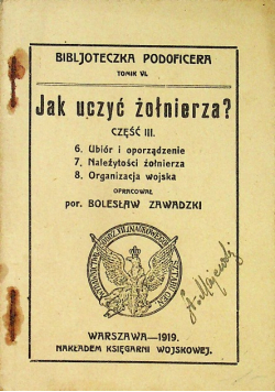 Jak uczyć żołnierza Część III 1919 r.