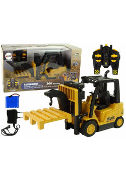 Wózek widłowy R/C żółty