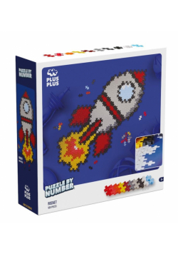 Klocki Plus-Plus Puzzle By Numbers Rakieta 500el