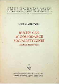 Ruchy cen w gospodarce socjalistycznej