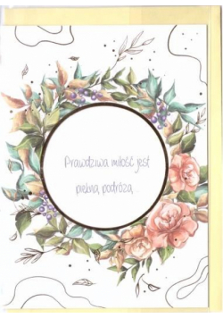 Karnet B6 Ślub cytat - Róża