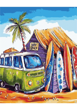 Malowanie po numerach - Surf Shack 40x50cm