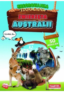Zwierzęta Australii z naklejkami. Kolorowanka edu