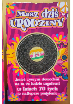 Karnet Urodziny lata 70. 2K - 041