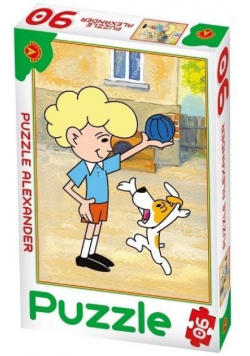 Puzzle 90 Reksio zabawa z chłopcem Nowe
