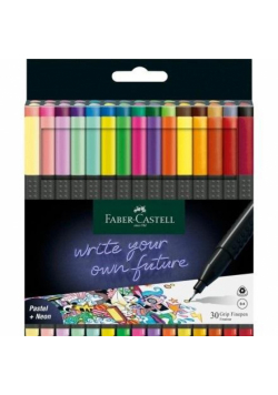 Cienkopisy Grip 30 kolorów FABER CASTELL