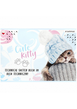 Blok techniczny A4/10K biały Cute (20szt)