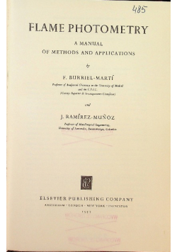 Flame photometrya manual of methods and applications