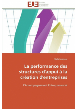 La performance des structures d'appui à la création d'entreprises