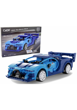 Klocki konstrukcyjne Auto sportowe niebieskie