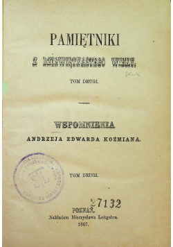 Pamiętniki XIX wieku tom II 1867 r.