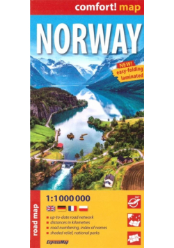 Comfort!map Norway (Norwegia) 1:1 000 000 w.2023