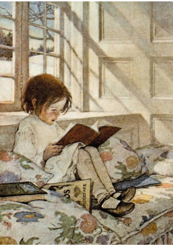 Karnet B6 z kopertą A girl reading