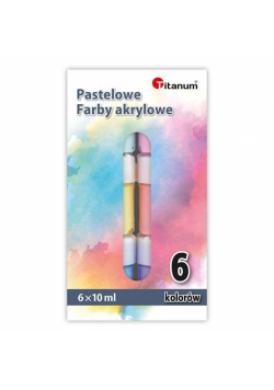 Farby akrylowe pastelowe 6 kolorów