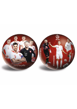 Piłka PZPN czerwona 23 cm TREFL