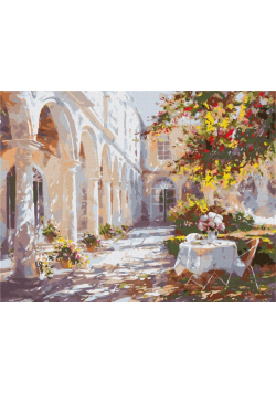 Malowanie po numerach-Hiszpański dziedziniec 40x50