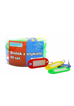 Zawieszki do kluczy kolorowe 60szt