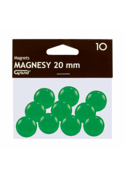 Magnes 20mm zielony 10szt GRAND
