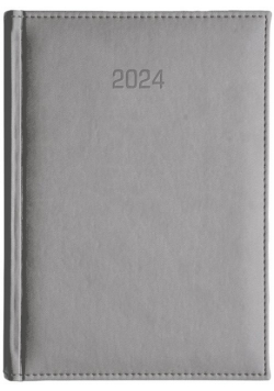 Kalendarz 2024 B5 tygodniowy z notesem Vivella szary