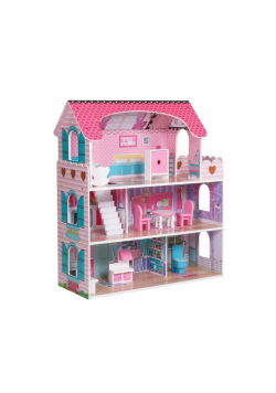 Domek dla lalek drewniany Villa Bianka 70cm
