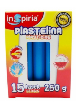 Plastelina niebieska 15 lasek 250g