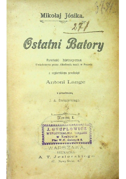 Ostatni Batory 1900 r.