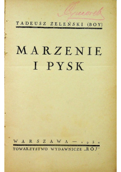 Marzenie i pysk 1930 r.