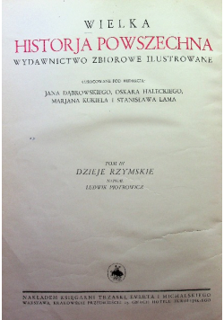 Wielka Historja Powszechna Tom III 1934 r.