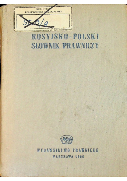 Rosyjsko Polski słownik prawniczy