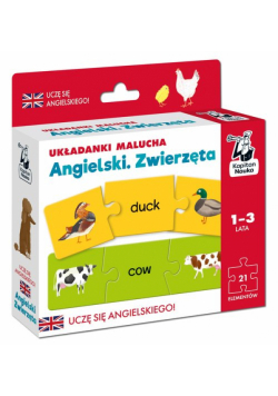 Układanki malucha Angielski Zwierzęta 1-3 lata