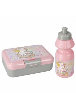 Bidon 350ml + pudełko śniadaniowe Unicorn
