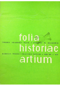 Folia historia artium tom XIV