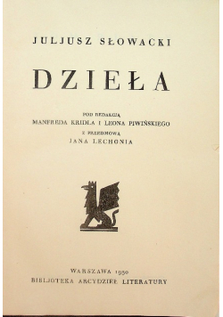 Słowacki Dzieła Tom 5 i 6 1930 r.