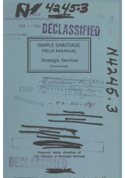 Simple Sabotage Field Manual