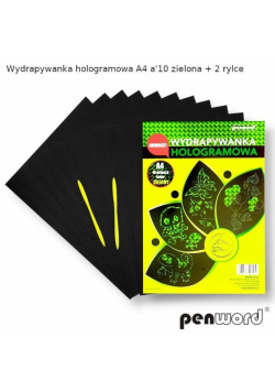 Wydrapywanka hologramowa A4 zielona