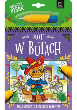 Kot w Butach Malowanka z pisakiem wodnym