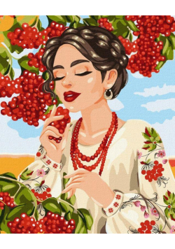 Malowanie po numerach - Kalina czerwona 40x50cm