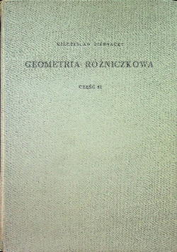 Geometria różniczkowa Część II