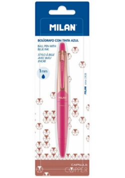 Długopis Capsule Copper Pink niebieski MILAN