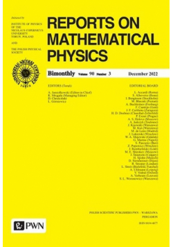 Reports on Mathematical Physics 90/3/2022 Polska