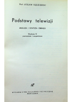 Podstawy telewizji Analiza i synteza obrazu