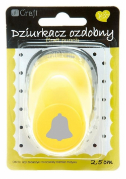 Dziurkacz ozdobny 2,5cm dzwonek MIX