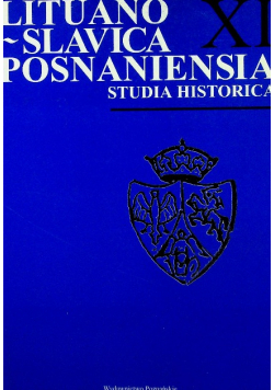 Lituano Slavica Posnaniensia  Studia Historica XI